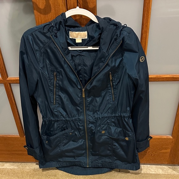 Michael Kors Dark Navy Hooded Utility Jacket - Picture 3 of 7